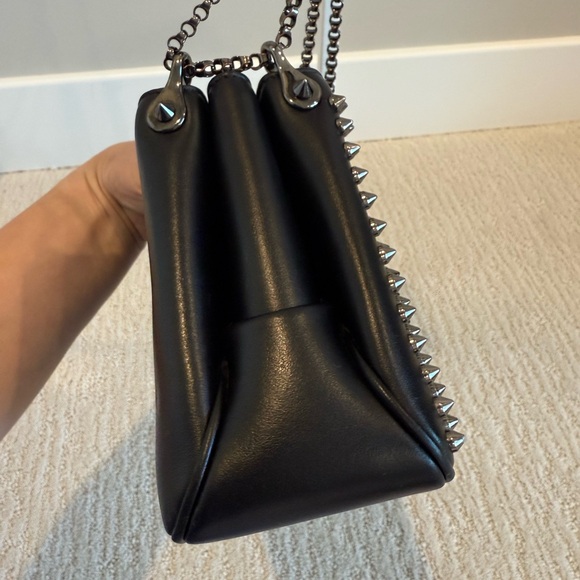 Christian Louboutin Triloubi Small Shoulder Bag Calf Leather Black - Picture 5 of 16